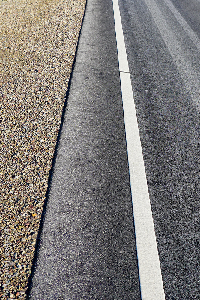 custom made wallpaper toronto digitalasphalt road with a gravel strip and a white roadside line