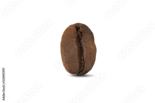 closeup coffee bean on white