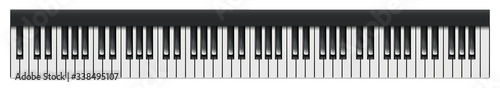 Set of 88 Piano or Synthesizer Keys, Keyboard of Musical Instrument