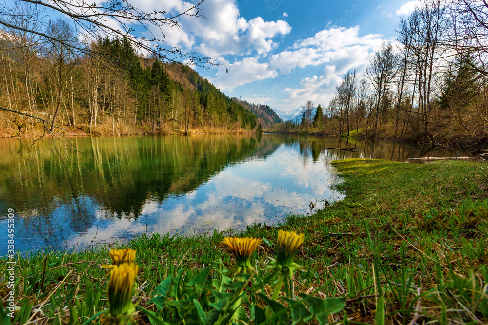 Fototapeta premium Allgäu - See - Oberstdorf - Frühling - Auwaldsee 