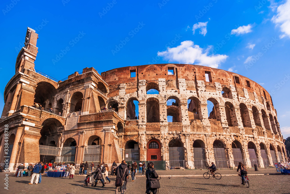 The Colosseum in Rome in Lazio in Italy