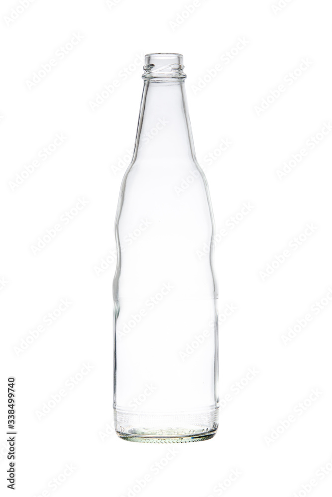 Empty Glass bottle isolated on white with clipping path Empty Glass bottle isolated on white with clipping path
