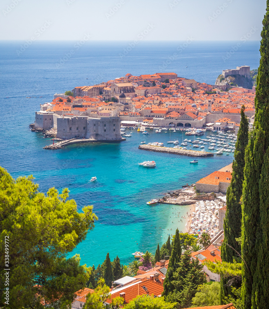 Dubrovnik Old Town during the day in the summer