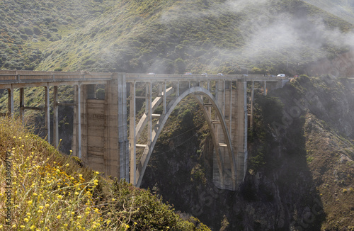 bridge on pacific highway in california photo