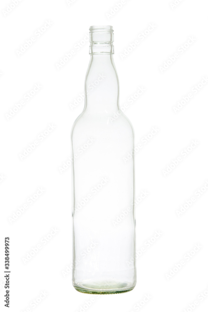 Empty Glass bottle isolated on white with clipping path Empty Glass bottle isolated on white with clipping path