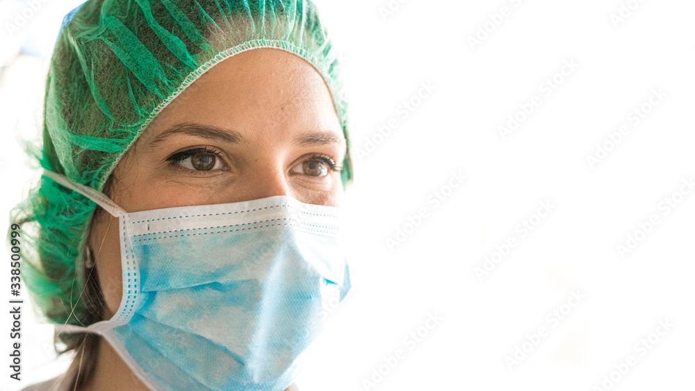 Portrait of a nurse with white background Portrait of a nurse with white background