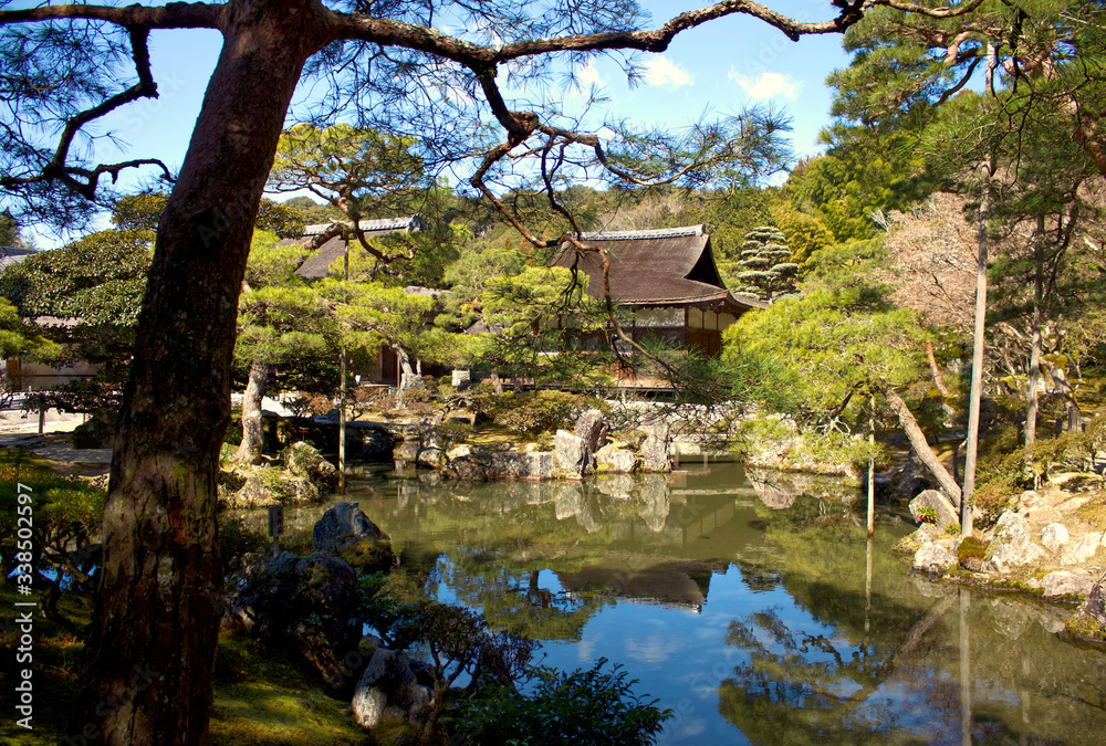 Beautiful view of the Silver Pavilion at Kyoto, Japan Beautiful view of the Silver Pavilion at Kyoto, Japan