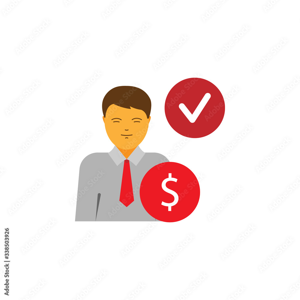 sales agent line illustration icon on white background sales agent line illustration icon on white background