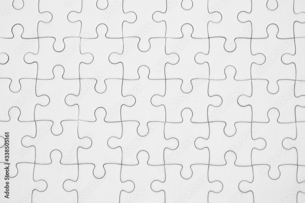White jigsaw puzzle pattern background White jigsaw puzzle pattern background