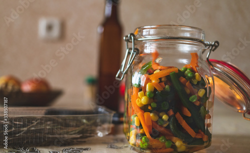 home-made preparations for preserving vegetable snacks
