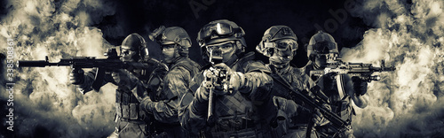 Fotografie Portrait of five military men