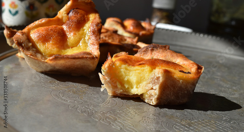 Pasteis de nata close up