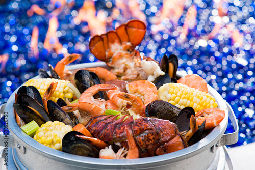 Lobster Boil with Shrimp and Mussels