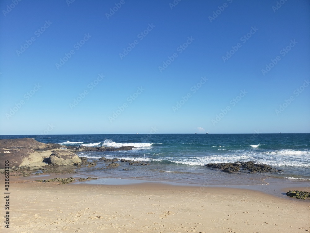 praia, areia, mar, férias, natureza, pedras, pegadas