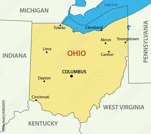 Ohio - vector - state of USA