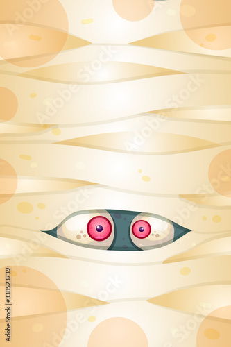 Spooky eyes flat vector illustration