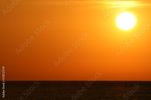 beautiful summer sunset on the Baltic Sea