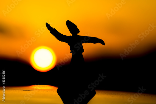 sunset whirling silhouette image