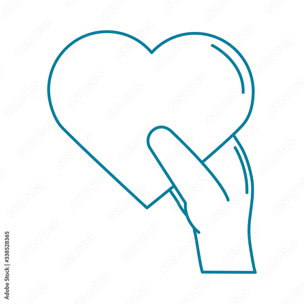happy friendship day celebration hand holding heart tenderness line style icon happy friendship day celebration hand holding heart tenderness line style icon