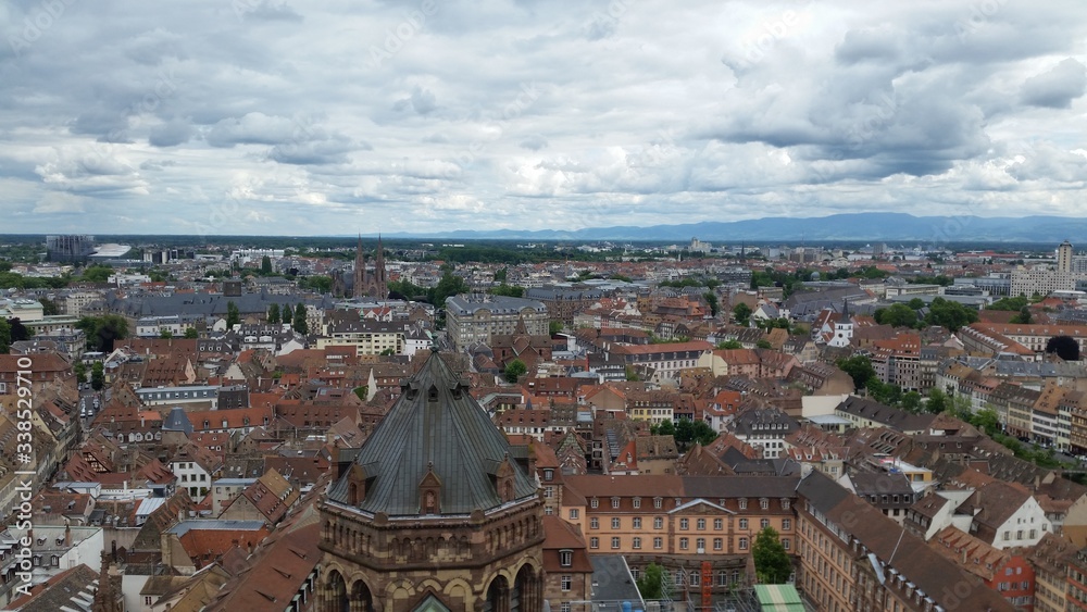 Panoramic photo of Strasbourg, France.