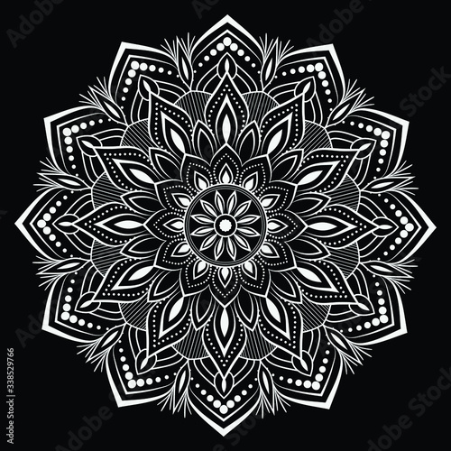 vector illustration of an abstract background with mandala pattern