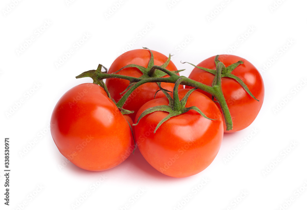 Juicy tomatoes isolated on white background Juicy tomatoes isolated on white background