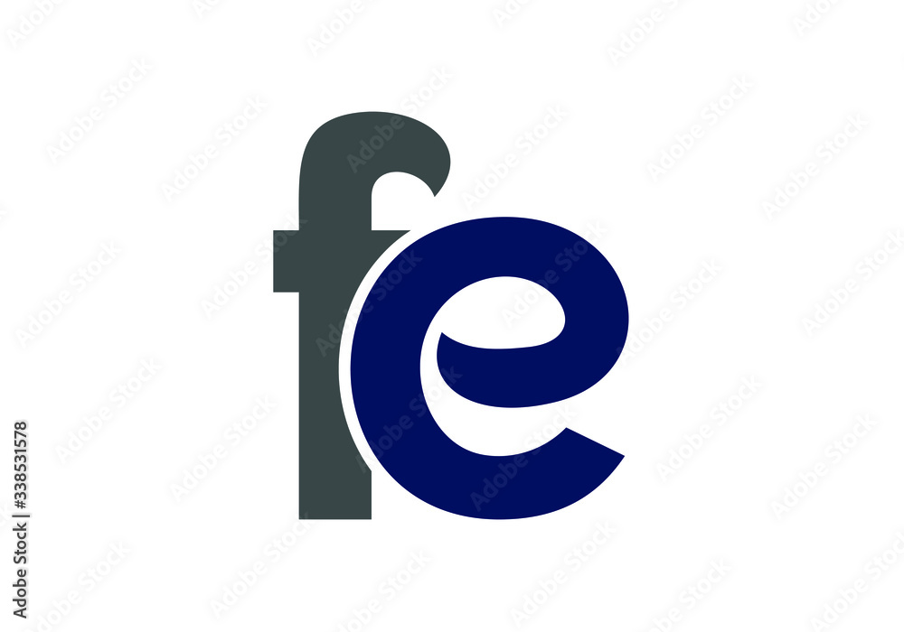 Initial Monogram Letter FE Logo Design Vector Template. FE Letter Logo Design Initial Monogram Letter FE Logo Design Vector Template. FE Letter Logo Design