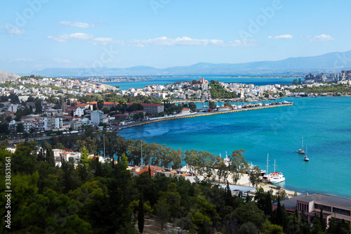 Chalkis in Euboea / Greece. View from Karababa castle. 