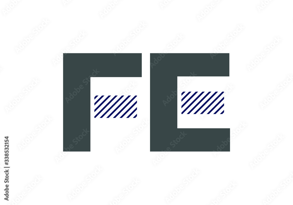 Initial Monogram Letter FE Logo Design Vector Template. FE Letter Logo Design Initial Monogram Letter FE Logo Design Vector Template. FE Letter Logo Design