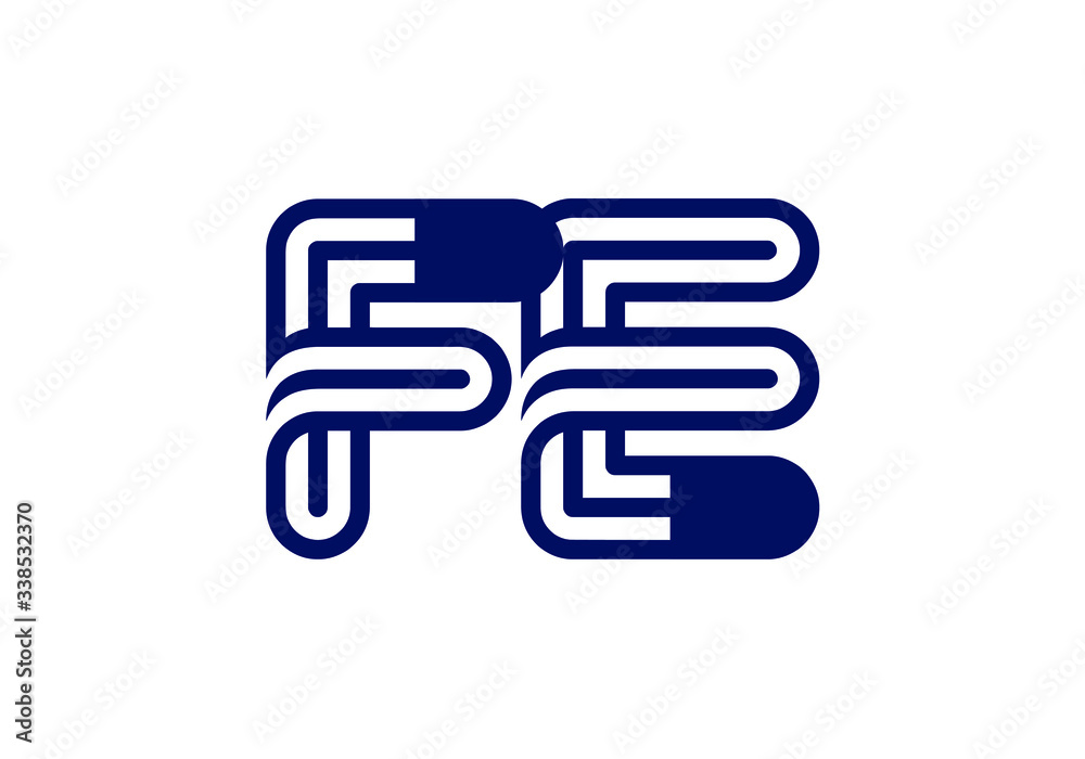 Initial Monogram Letter FE Logo Design Vector Template. FE Letter Logo Design Initial Monogram Letter FE Logo Design Vector Template. FE Letter Logo Design