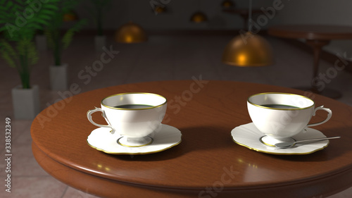 two cups of coffee