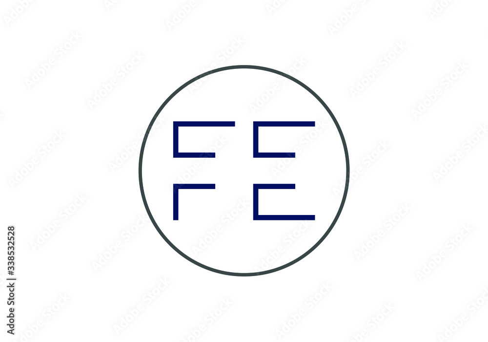 Initial Monogram Letter FE Logo Design Vector Template. FE Letter Logo Design Initial Monogram Letter FE Logo Design Vector Template. FE Letter Logo Design