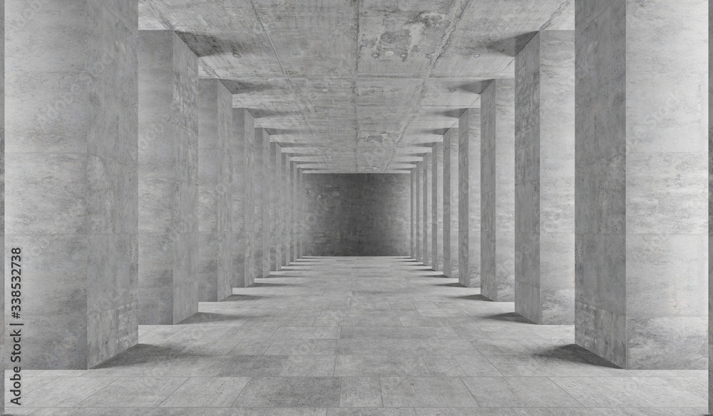 3D Rendering - Illustration abstract background, Empty Space White Glow, Elegant Hall Concrete Underground Showroom Garage futuristic Sci-Fi 3D Rendering - Illustration abstract background, Empty Space White Glow, Elegant Hall Concrete Underground Showroom Garage futuristic Sci-Fi