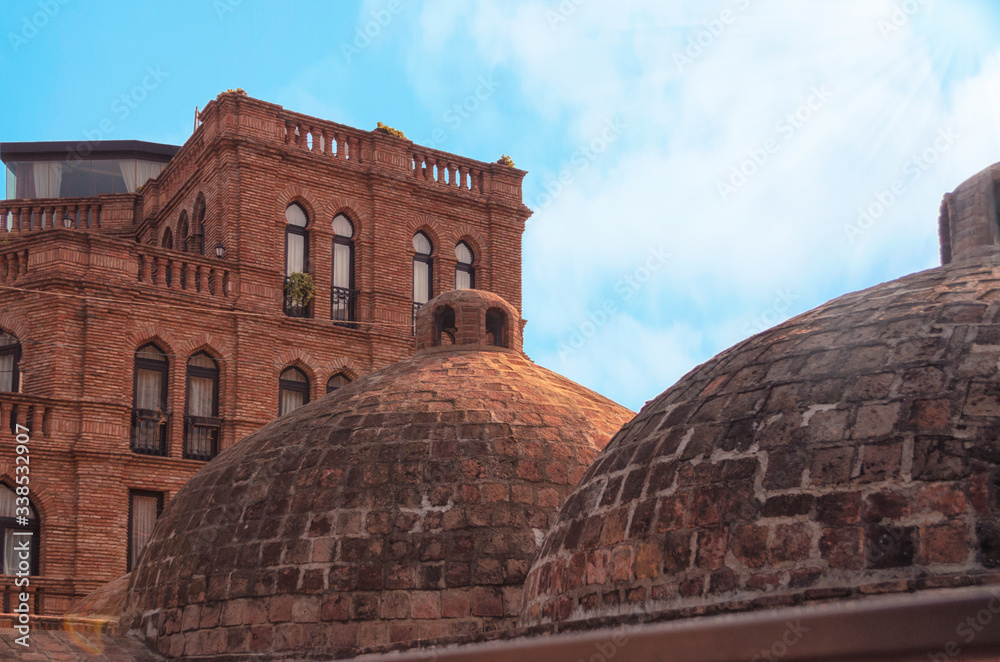 Thermal Sulfur Bath brick Domes in Tbilisi Georgia