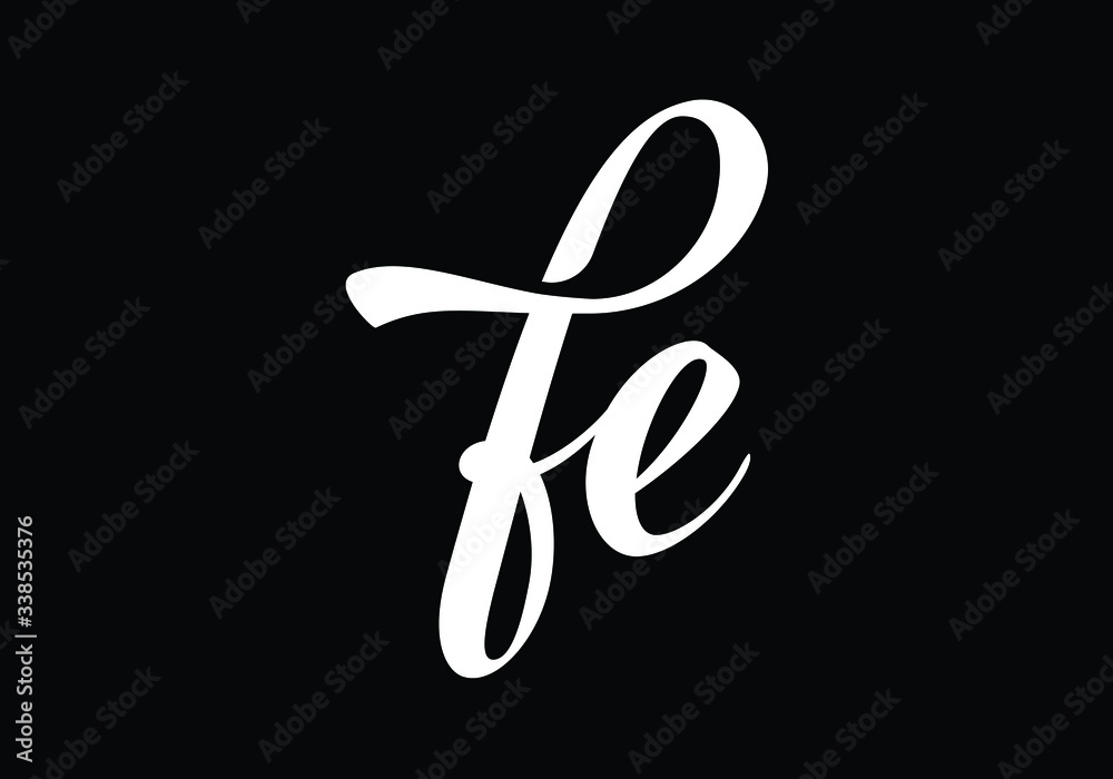Initial Monogram Letter FE Logo Design Vector Template. FE Letter Logo Design Initial Monogram Letter FE Logo Design Vector Template. FE Letter Logo Design