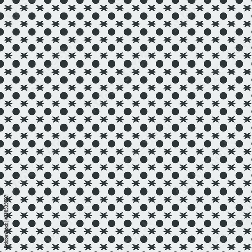 Seamless Dark Gray Doted Pattern Design With White  Background
