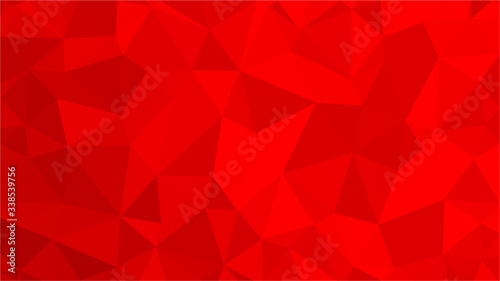 Red polygonal illustration background. Low poly style.