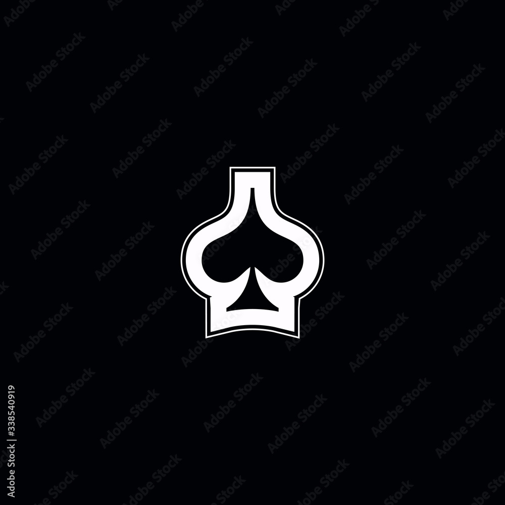 Poker playing card suit Spades outline shape single icon. Spades suit deck of playing cards used for ace in Las Vegas royal casino. Single icon illustration isolated on black. Drawing pic for tattoo. Poker playing card suit Spades outline shape single icon. Spades suit deck of playing cards used for ace in Las Vegas royal casino. Single icon illustration isolated on black. Drawing pic for tattoo.