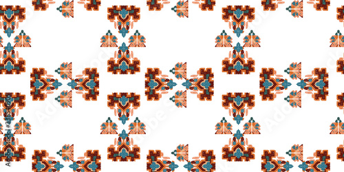 Drapery curves pagan tripe seamless pattern. Indian old surface background. Vector ornament