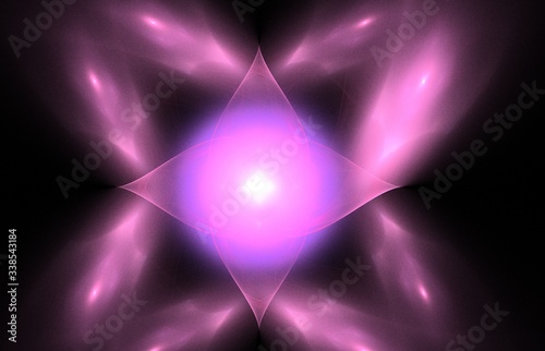 Abstract pink neon glow pattern for decoration design.