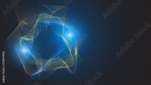 abstract line smooth circle round pattern modern tech innovative concept background