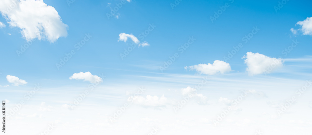 Clear blue sky and white clouds Clear blue sky and white clouds