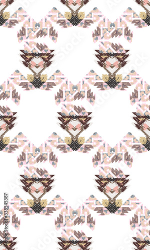 Drapery curves pagan tripe seamless pattern. Indian old surface background. Vector ornament.