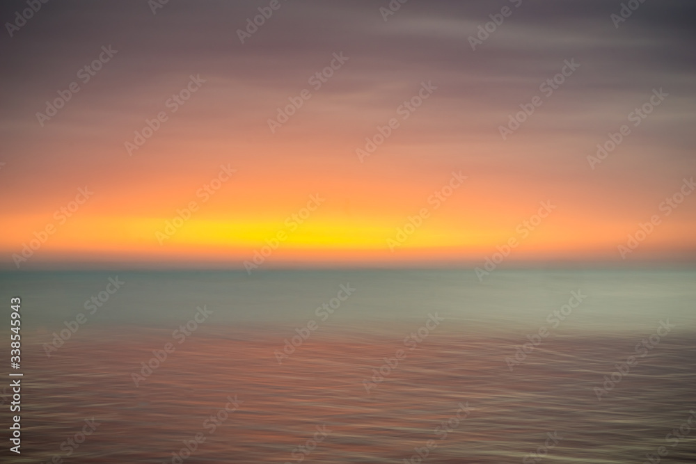 sunset over the sea - abstract