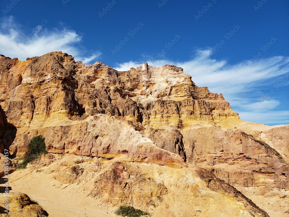 falésias, rochas, areia, deserto, natureza, vida, seca, árido