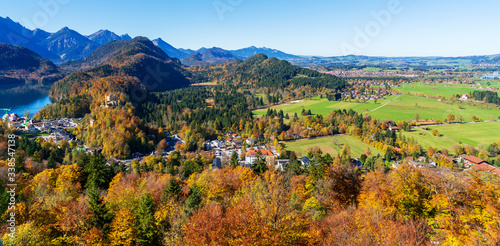 Hohenschwangau lake near  Neuschwanstein Castle  Bavaria  Germany