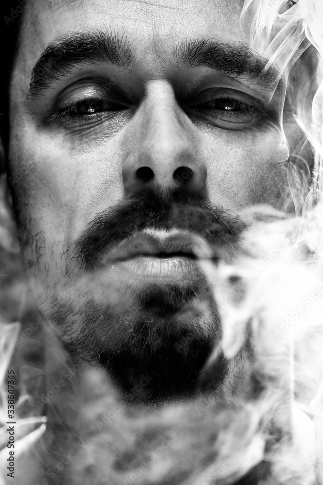 portrait of a man in a haze or fog
