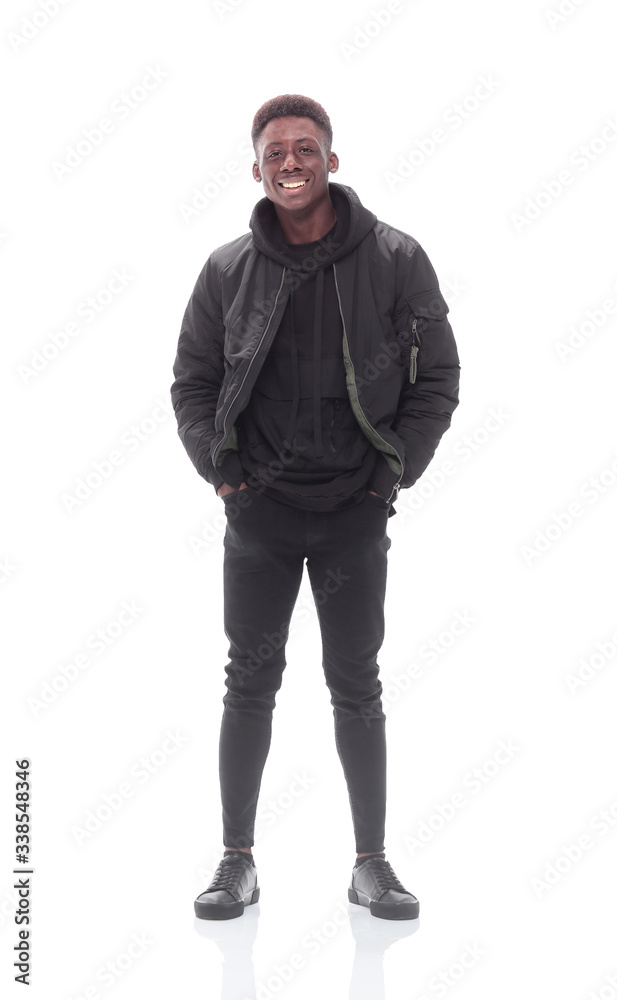 happy guy in fashionable autumn clothes. isolated on white happy guy in fashionable autumn clothes. isolated on white