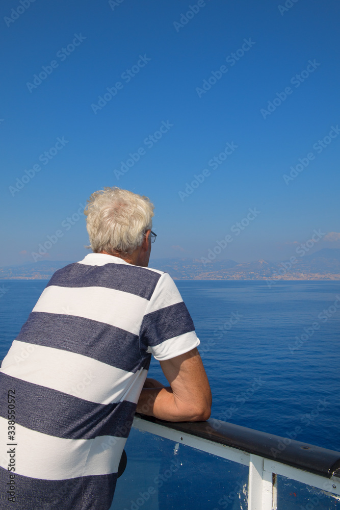 Fototapeta premium Senior man at cruise