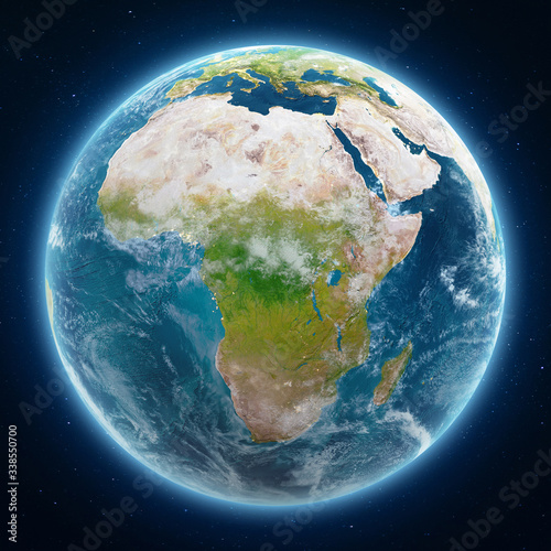 Fototapeta Naklejka Na Ścianę i Meble -  Planet Earth globe at night